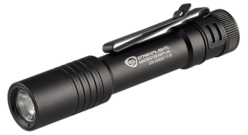 Streamlight 66320 Macrostream USB Everyday Carry Flashlight  Black Anodized 50/500 Lumens  White LED