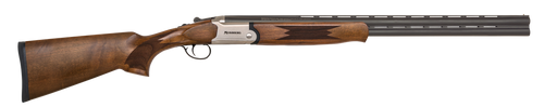 Mossberg 75475 Silver Reserve  Full Size 20 Gauge Break Open 3" 2rd 26" Matte Blued Over/Under Vent Rib Barrel, Satin Silver Stainless Steel Engraved Receiver, Fixed Black Walnut Stock, Right Hand