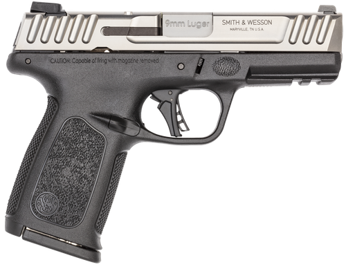 Smith & Wesson 13931 SD9 2.0  Compact Frame 9mm Luger 16+1, 4" Stainless Steel Barrel, Satin Stainless Steel Serrated Slide, Black Polymer Frame w/Picatinny Rail, Black Textured Polymer Grip