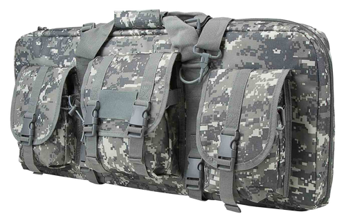 NcStar CVCPD2962D28 VISM Deluxe SubGun Case 28" Digital Camouflage PVC Fabric w/ Exterior Pockets Zippers & Padding for 2 AR or AK Pistols