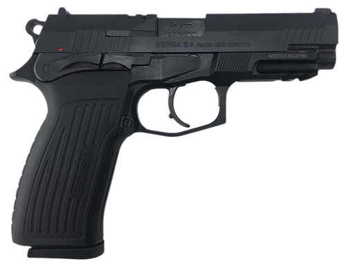 Bersa TPR9M TPR  Full Size Frame 9mm Luger 17+1, 4.25" Black Steel Barrel, Matte Black Serrated Steel Slide & Aluminum Frame w/Picatinny Rail, Ambidextrous