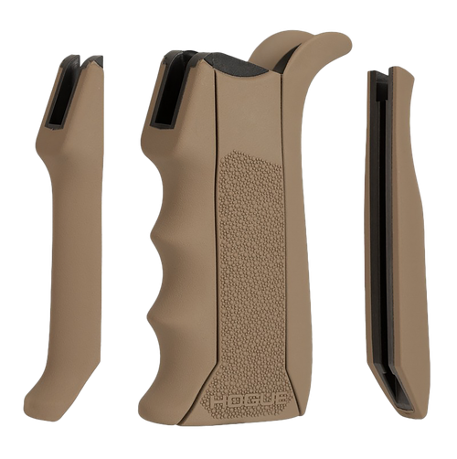 Hogue 13043 Modular Overmolded  Flat Dark Earth Rubber Pistol Grip with Finger Grooves Fits AR-15/M16