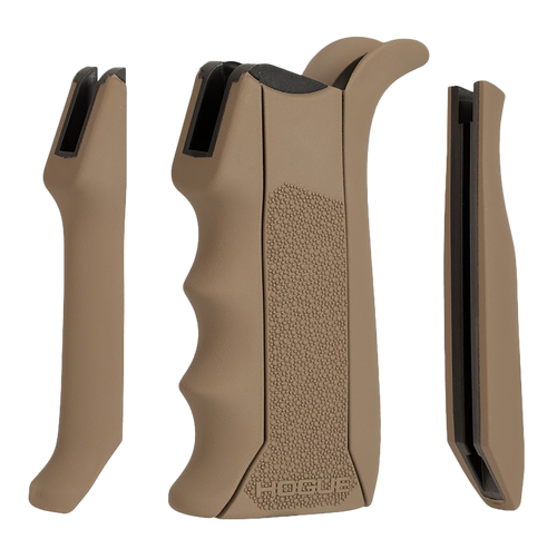 Hogue 13043 Modular Overmolded  Flat Dark Earth Rubber Pistol Grip with Finger Grooves Fits AR-15/M16