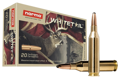 Norma Ammunition 20160462 Dedicated Hunting Whitetail 243Win 100gr Pointed Soft Point 20 Per Box/10 Case