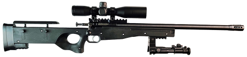 Crickett KSA2159 CPR Complete Package 22 LR Caliber with 1rd Capacity, 16.12" Bull Barrel, Blued Metal Finish & Fixed Adjustable Cheek Piece Black Stock Right Hand (Youth) Includes Scope & Bipod