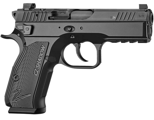 CZ-USA 91244 Shadow 2 Carry Carry Frame 9mm Luger 15+1 4" Black Steel Barrel, Black Serrated Slide, Black Aluminum Frame w/Beavertail & Picatinny Rail, Black Duralumin Grip