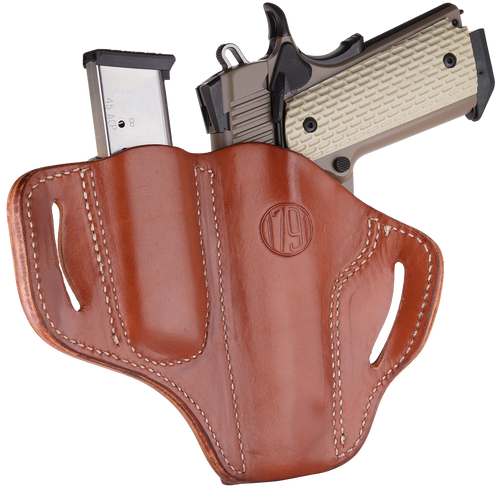 1791 Gunleather BH1M1CBRR BH1M1 Combo OWB 01 Classic Brown Leather Belt Slide Fits 4-5" 1911