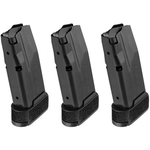 P365/X/XL MAG W/FINGER EXTENSION 9MM LUGER 12RD BLACK 3/PACK