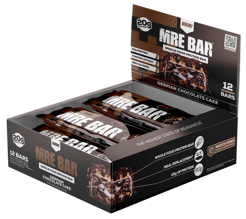 Redcon1 RC1MREBGCC12 MRE Protein Bar German Chocolate Cake 12 Pack