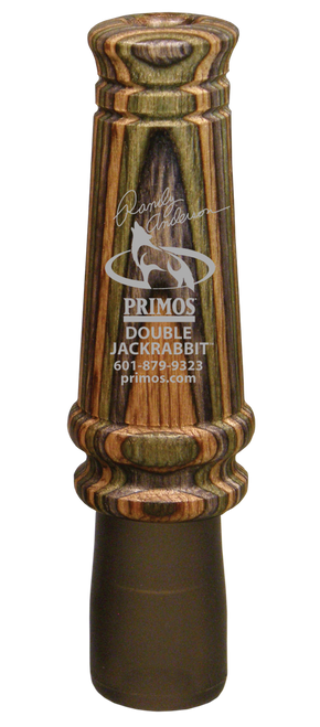 Primos 366 Randy Anderson Double Jackrabbit Open Call Double Reed Rabbit Sounds Attracts Predators Multi Color Laminated Wood