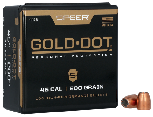 Speer 4478 Gold Dot Personal Protection 45Cal 200gr Hollow Point 100 Per Box/5 Case