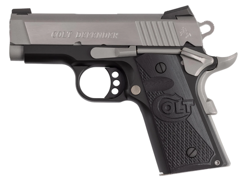 Colt Mfg O7800XETT Defender  45 ACP 7+1 3" Carbon Steel Slide, Aluminum Frame w/Beavertail, G10 Grip