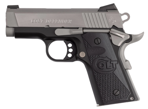 Colt Mfg O7800XETT Defender  45 ACP 7+1 3" Carbon Steel Slide, Aluminum Frame w/Beavertail, G10 Grip