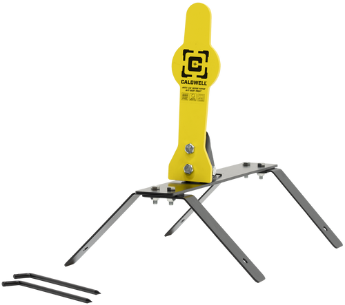 Caldwell 1178560 Auto Reset  33% Rifle Yellow AR500 Steel Pepper Popper Includes Ground Stakes
