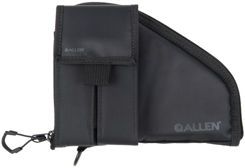 Allen 78-7 Pistol Case  W/Mag Pouch Black Nylon Fits Compact Handguns
