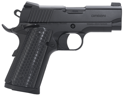 EAA GIRSAN 392050 MC1911 SC Untouchable Sub-Compact Frame 45 ACP 6+1 3.40"  Black Steel Barrel, Black Serrated Steel Slide & Frame w/Beavertail, Black Polymer Grip