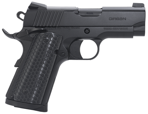 EAA GIRSAN 392050 MC1911 SC Untouchable Sub-Compact Frame 45 ACP 6+1 3.40"  Black Steel Barrel, Black Serrated Steel Slide & Frame w/Beavertail, Black Polymer Grip