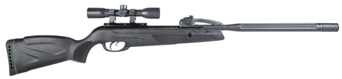 Gamo 611006875554 Swarm Whisper Gas Piston 22 Pellet 10rd Black Fluted/Rifled Barrel, Black Receiver Fixed All Weather Stock Scope 4x32mm