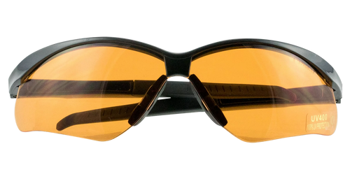 Walker's GWPSGLAMB Sport Glasses Crosshair Adult Amber Lens Polycarbonate Black Frame