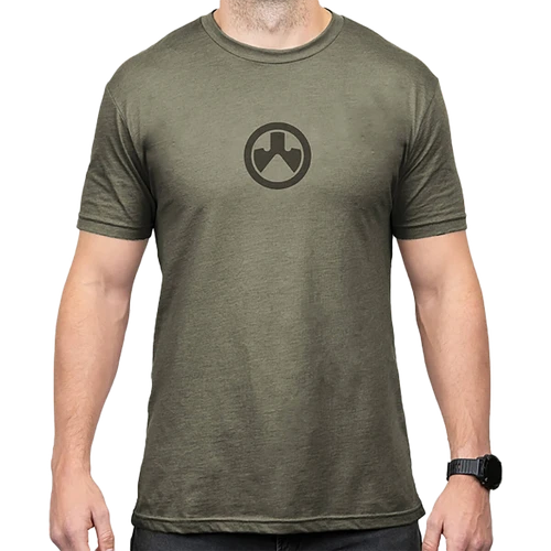 Magpul MAG1115-317-XL Icon Logo  Olive Drab Heather Cotton/Polyester Short Sleeve XL