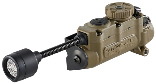 Streamlight  Sidewinder Stalk Helmet Light 23/28/57/76 Lumens White White/Red/Green/Blue/IR LED Bulb Coyote 28 Meters Distance Features E-Mount