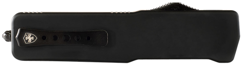 Templar Knife SABR321 Premium LW  Small 3" OTF Drop Point Plain Black Oxide Stonewashed D2 Steel Blade, 4.50" Black Aluminum Handle