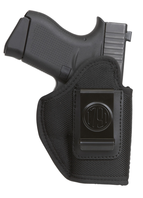 1791 Gunleather PNIWB3BLKR Premium Nylon  IWB Size 03 Black Ballistic Nylon Belt Clip Right Hand