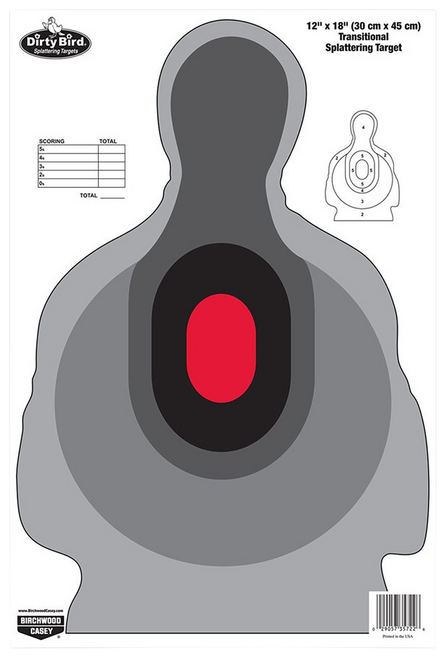 Birchwood Casey 35722 Dirty Bird  Silhouette Tagboard Target 12" x 18" 100 Per Pkg