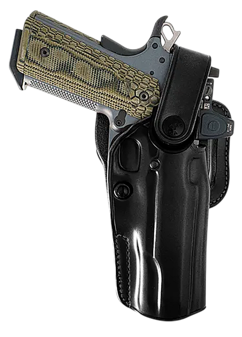 Galco APO226RB APO Strongside/Crossdraw OWB Black Steerhide Fits Glock 19 Gen 1-5 Belt Holster Mount Right Hand