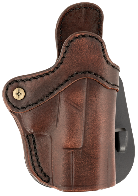 1791 Gunleather ORPDH21VTGR Paddle Holster Optic Ready OWB Size 2.1 Vintage Leather Paddle Fits S&W M&P Shield Fits Glock 17 Fits Springfield XD9 Right Hand