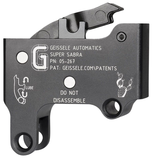 Geissele Automatics 05267 Super Sabra Trigger Pack Two-Stage Curved Trigger with 5.50-7.50 lbs Draw Weight & Black Oxide Finish for IWI Tavor, X95