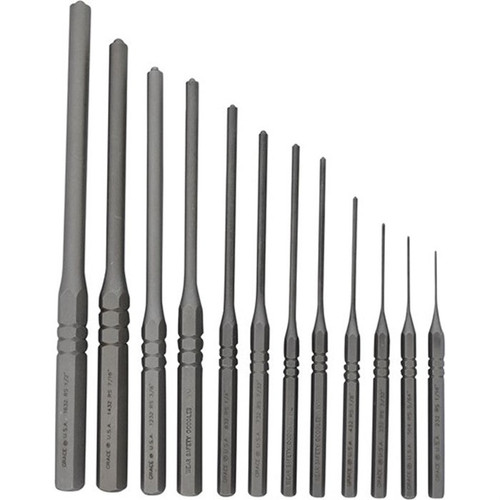 12 PIECE STEEL ROLL PIN PUNCH SET