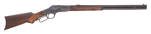 Cimarron CA277 1873 Deluxe Full Size 45 Colt (Long Colt) 12+1 24" Blued Octagon Barrel, Color Case Hardened Stainless Steel Receiver, Fixed w/Pistol Grip Walnut Stock, Right Hand