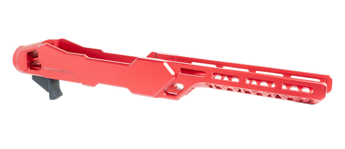 Timber Creek Outdoors ERC1022R Enforcer Rifle Chassis Red Aluminum Fits Ruger 10/22 Compatible w/ MSR Buffer Tubes