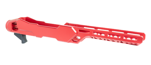 Timber Creek Outdoors ERC1022R Enforcer Rifle Chassis Red Aluminum Fits Ruger 10/22 Compatible w/ MSR Buffer Tubes