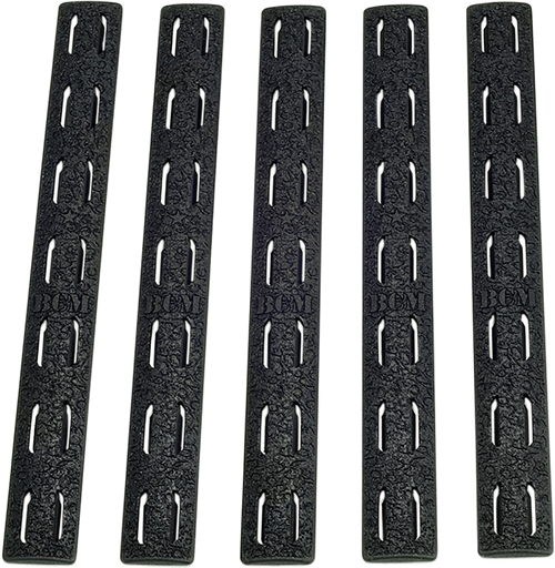 BCM KMRRPBLK5 Rail Panel Kit  AR Platform KeyMod 5.55" Black Polymer 5 Pack