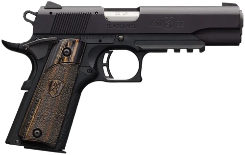 Browning 051816490 1911 Black Label Full Size Frame 22 LR 10+1, 4.25" Stainless Steel Barrel, Matte Black Serrated Slide & Polymer Frame w/Beavertail & Picatinny Rail