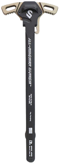 Lead & Steel Llc LSCHODEGRY Charging Handle  AR-15/M16 Gray Type 3 Hard Anodize 7075-T6 Aluminum