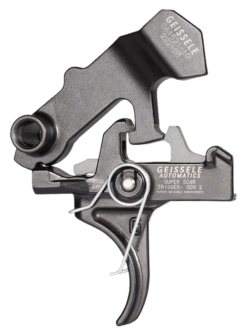 Geissele Automatics 05157 Super Scar  Black Oxide Curved Trigger Two-Stage 3.20-4.60 lbs Draw Weight for FN SCAR