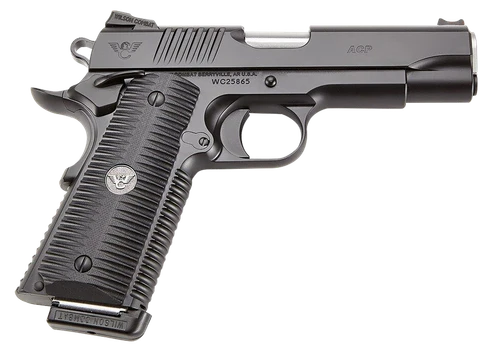 Wilson Combat ACPFS9A ACP Full-Size SAO 9mm Luger 5" 10+1 Black Armor-Tuff Carbon Steel Frame/Slide Black G10 Eagle Claw Grips Ambi Thumb Safety