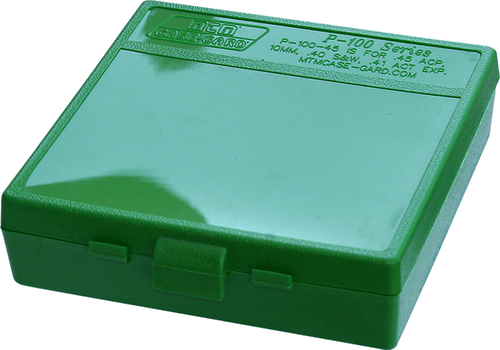 MTM Case-Gard P1004510 Ammo Box Flip-Top Multi Caliber Green Polypropylene 100rd