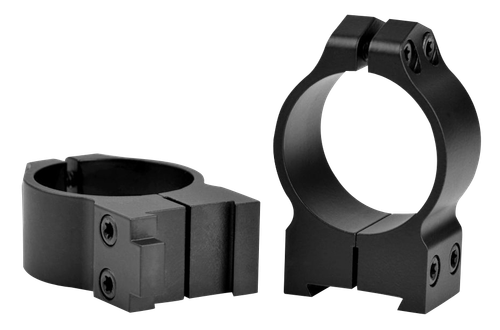 Warne 14BM Maxima  Matte Black Steel 30mm Tube Medium Vertical Split Dovetail, 0 MOA Fits CZ 550