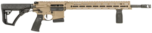 Daniel Defense 0212811090055 DDM4 V7 Pro *CA Compliant 5.56x45mm NATO 18" 10+1, FDE Rec, Black OEM Overmolded Stock & Grip, Geissele Trigger