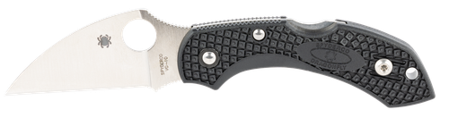 Spyderco C28FPWCBK2 Dragonfly 2 Lightweight 2.28" Folding Wharncliffe Plain VG-10 SS Blade Black Bi-Directional Texturing FRN Handle Includes Pocket Clip