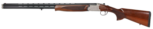 Iver Johnson Arms IJ600410LW28S IJ600 Lightweight Full Size 410 Gauge Break Open 3" 2rd 28" Black Over/Under Vent Rib Barrel, Silver Engraved Aluminum Receiver, Fixed Walnut Wood Stock, Ambidextrous