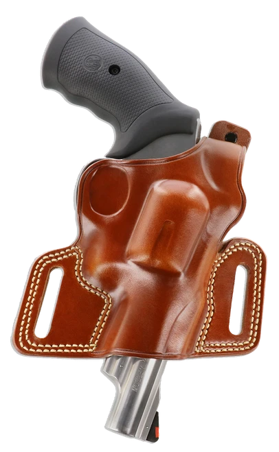 Galco SIL104 Silhouette  OWB Tan Leather Belt Slide Fits Ruger GP100 Fits S&W L Frame Fits 3-4.25" Barrel Right Hand
