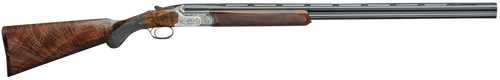 Rizzini USA 2201-2828 BR220 Field 28 Gauge 28" Nickel Chrome Coin Anodized Steel Steel Receiver Engraved Grade 2.5 Turkish Walnut Wood Stock