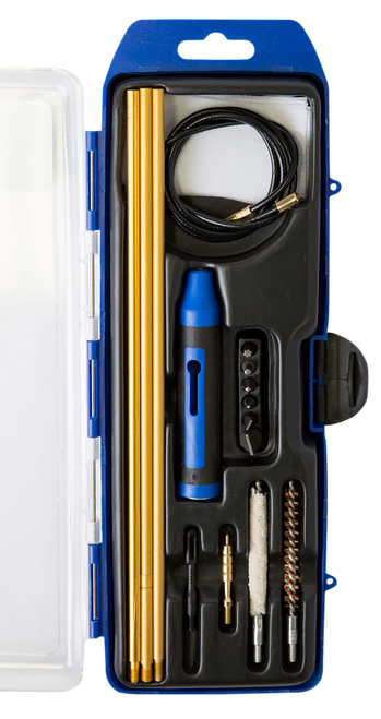 DAC GM22HY GunMaster Hybrid Cleaning Kit 22 Cal Rifle/16 Pieces Black/Blue