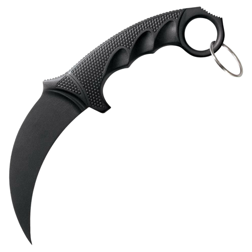 Cold Steel CS92FK FGX  4" Fixed Plain Karambit Black Griv-Ex Blade/Black Griv-Ex w/Overmold Kray-Ex Handle