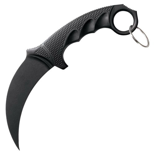 Cold Steel CS92FK FGX  4" Fixed Plain Karambit Black Griv-Ex Blade/Black Griv-Ex w/Overmold Kray-Ex Handle